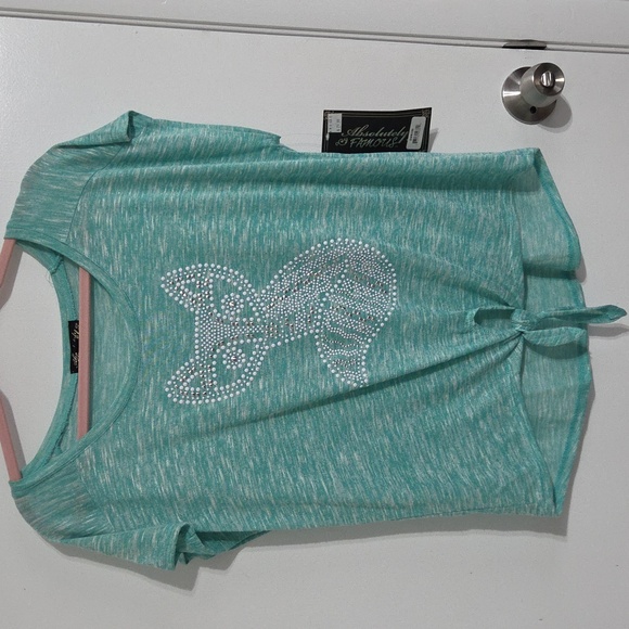 Absolutely Famous Aqua Knit Top - Picture 1 of 7